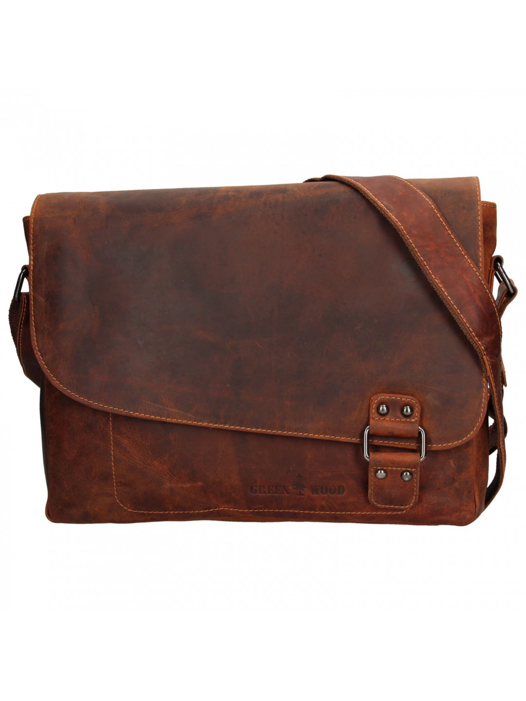 Pánská kožená taška přes rameno Greenwood Henry – koňak